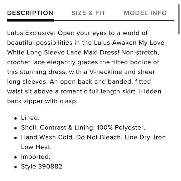 LULU’S Long Sleeve Lace Dress - Picture 6 of 9